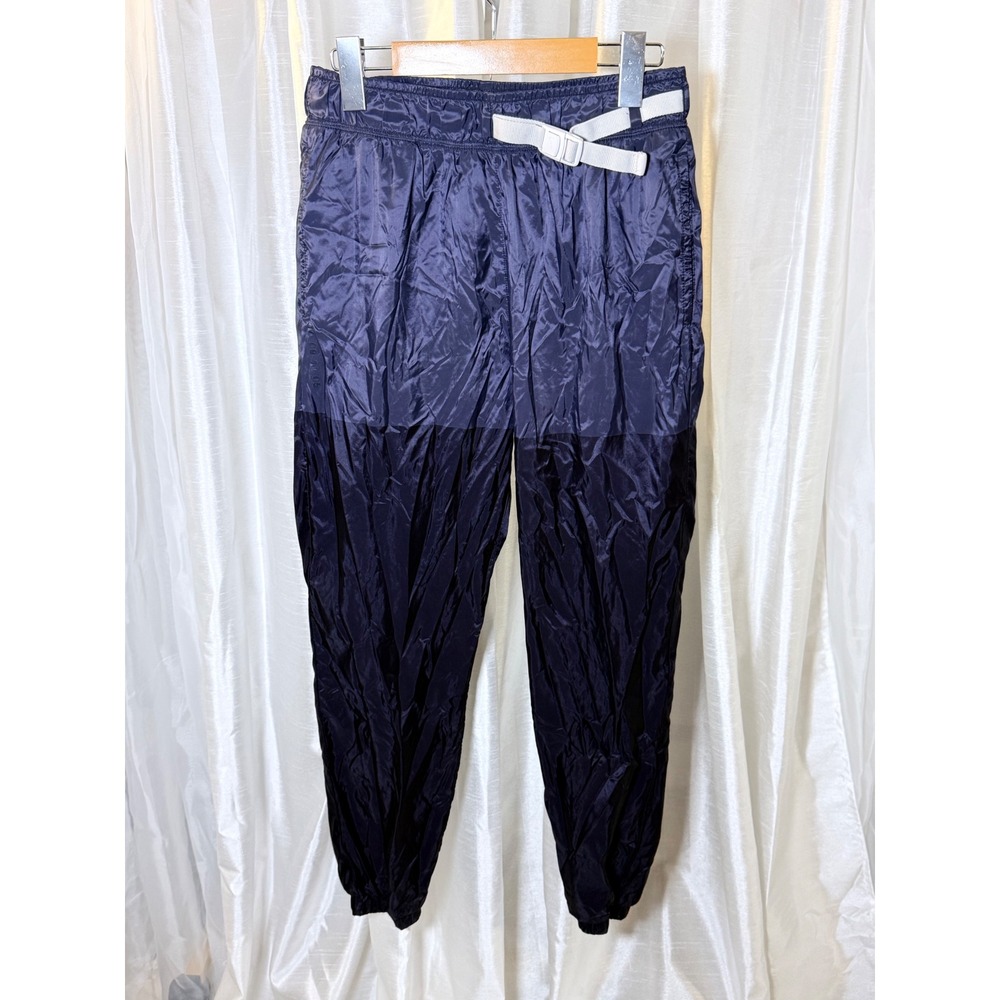 Nike Track Pants Mens Small Navy Black Excellent Belted Tech Joggers